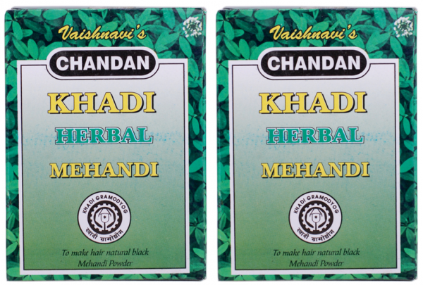 Khadi Black Mehandi Ammonia Free Henna 400 Gm (Pack Of 2) By Eco Aurous